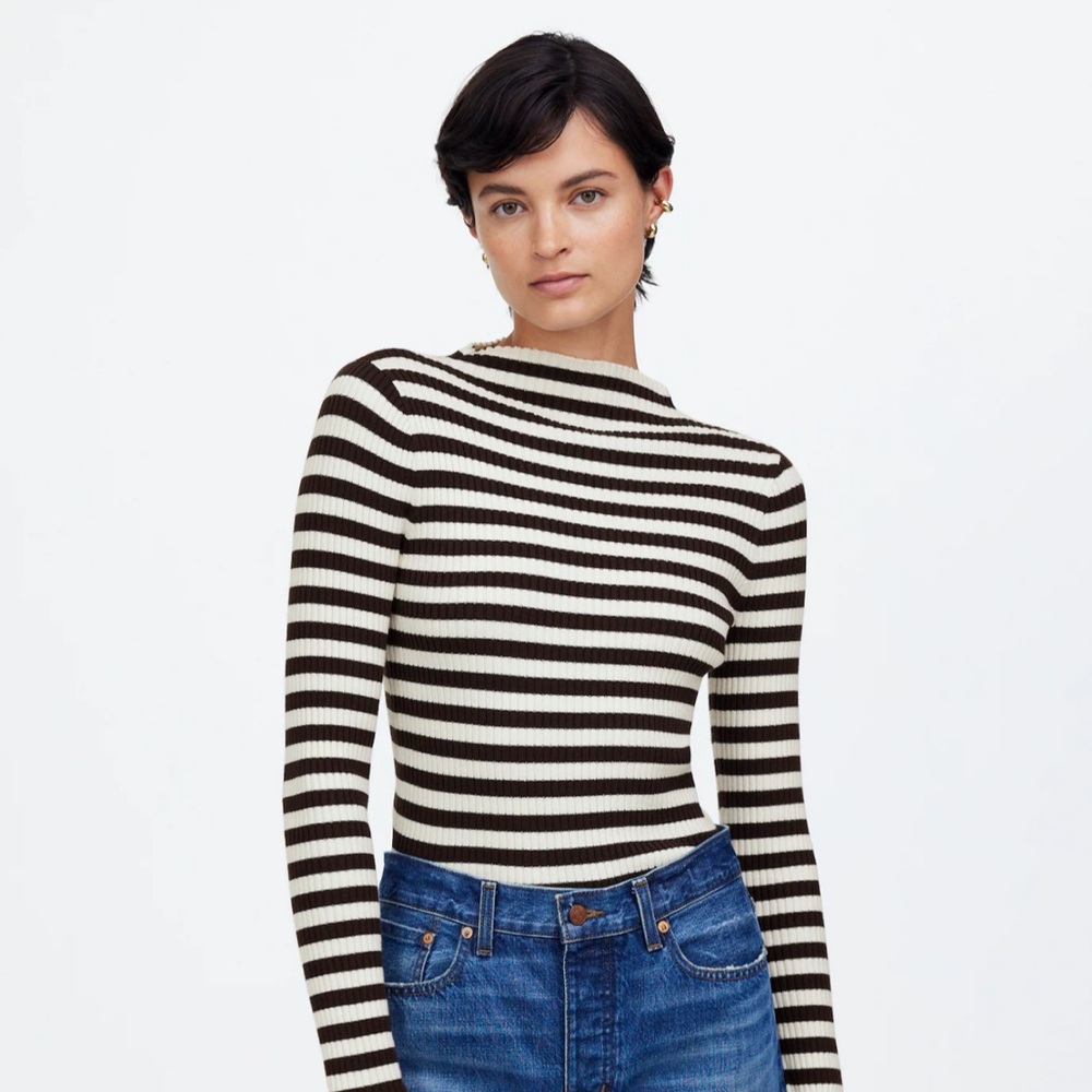 Madewell Cotton Mockneck Sweater